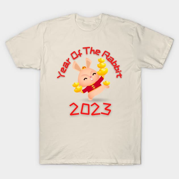 Year Of the Rabbit Chinese Zodiac Lunar New Year T-Shirt by Barts Arts